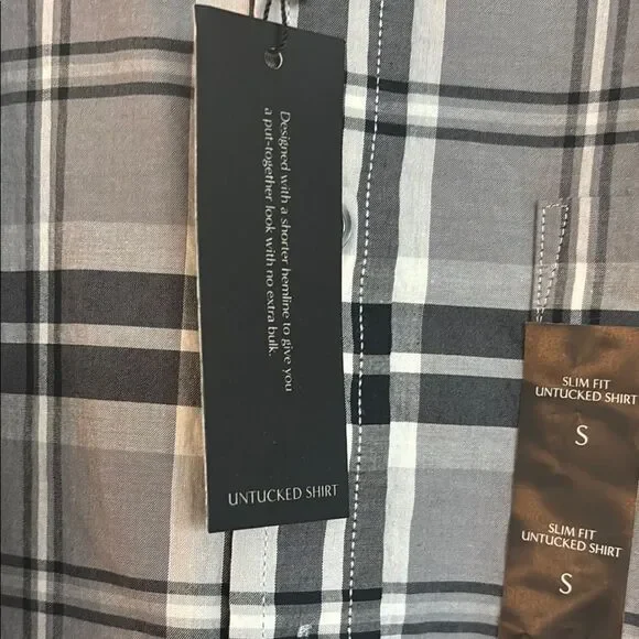 Banana Republic Black and Gray Casual Button Down Shirt - Picture 3 of 4